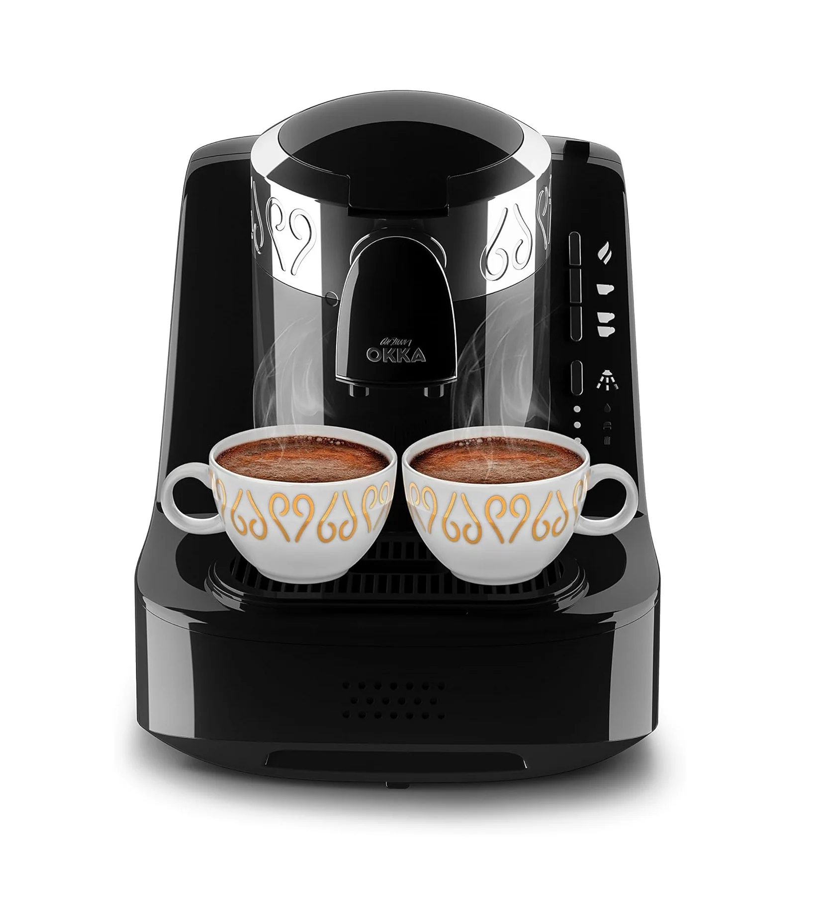 Arzum OKKA turkish coffee machine OK002 Black/Chrome+ARZUM AR2092 GRILETTO PRO ELECTRICAL GRILL Free Gift - Image 3