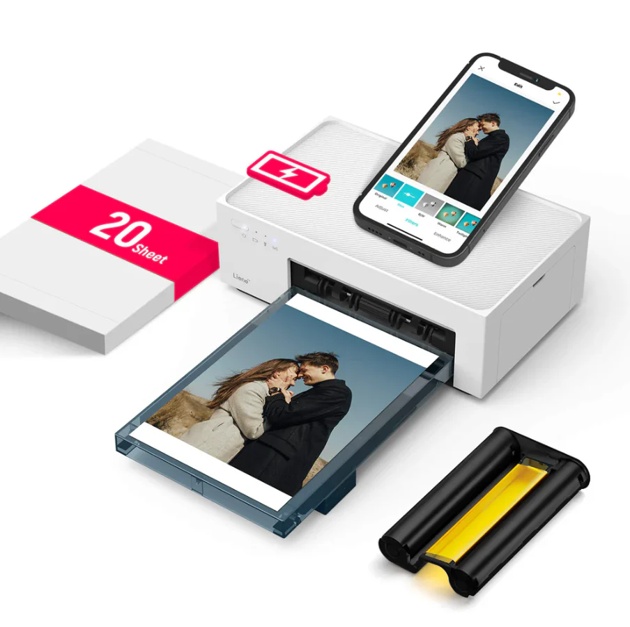 Liene Amber M200 Portable Photo Printer (4×6) with Built-in Battery & Wi-Fi Connectivity - Image 4
