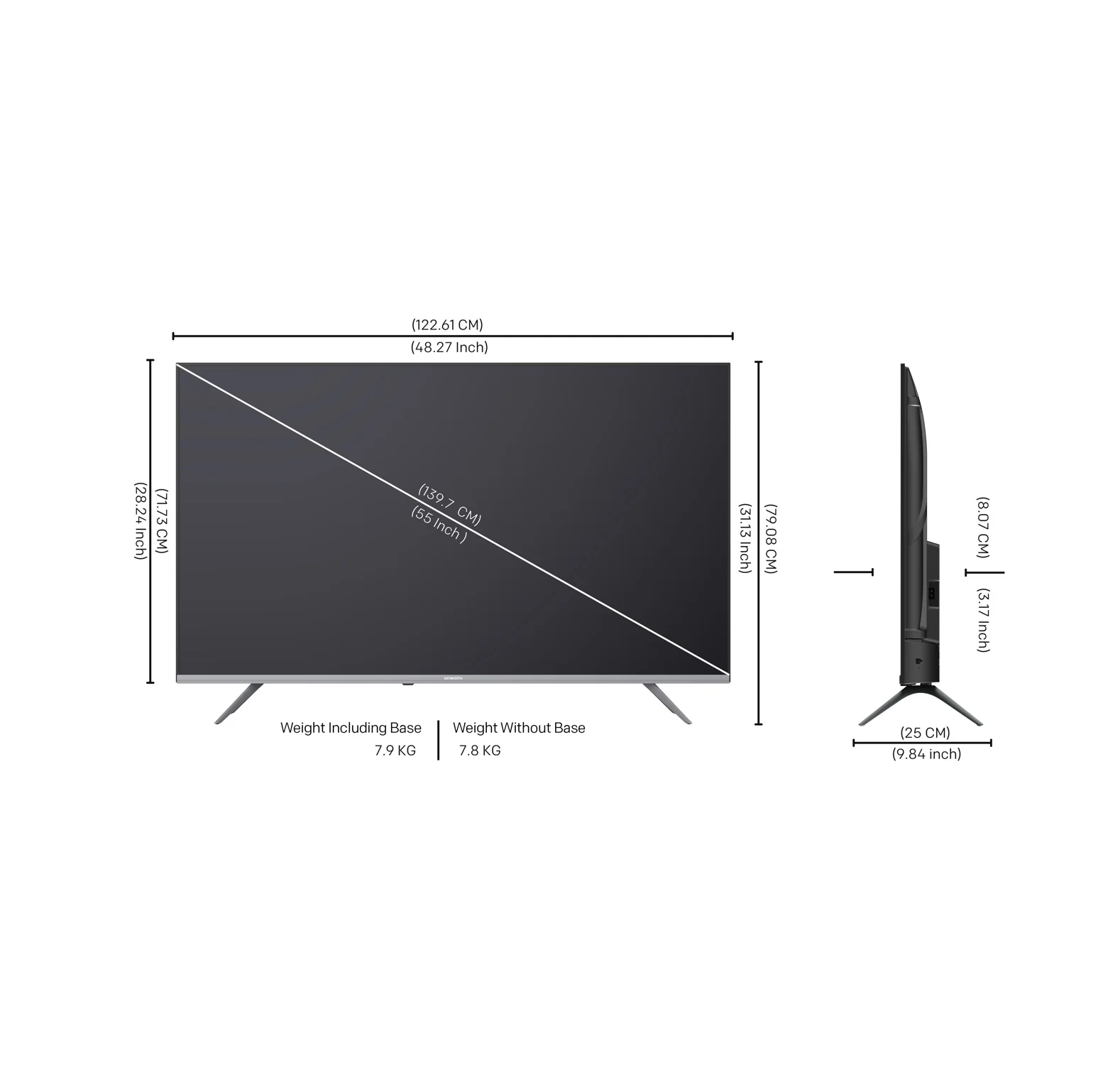 SKYWORTH 55G6400G - 55" UHD 4K LED TV (Google TV) - Image 4