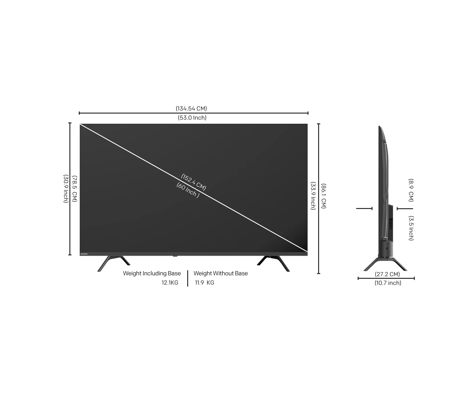 SKYWORTH 60G6520G - 60" UHD 4K LED TV (Google TV) - Image 6
