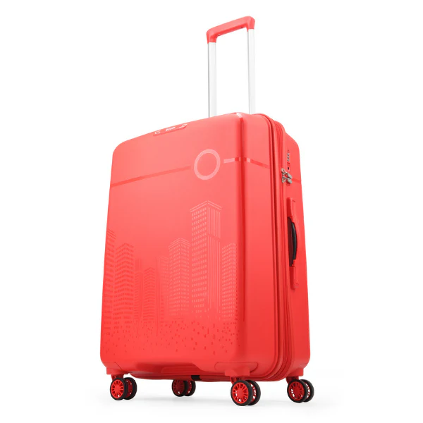 VIP CityScape Plus 8 Wheel Hard Luggage TSA Lock Medium-67cm 3.4kg (Red) - Image 3