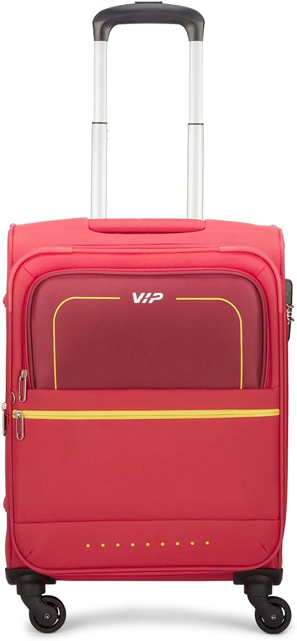 VIP EVOLVE PLUS 4Wheel, Soft Luggage , TSA, Expandable , S-55-SMALL (RED)