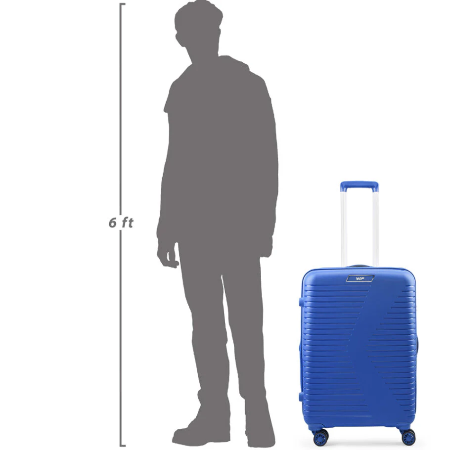 VIP Karl Plus Expandable 8 Wheel Hard Luggage TSA Lock Expandable Medium-66cm 3.7kg(Blue) - Image 7