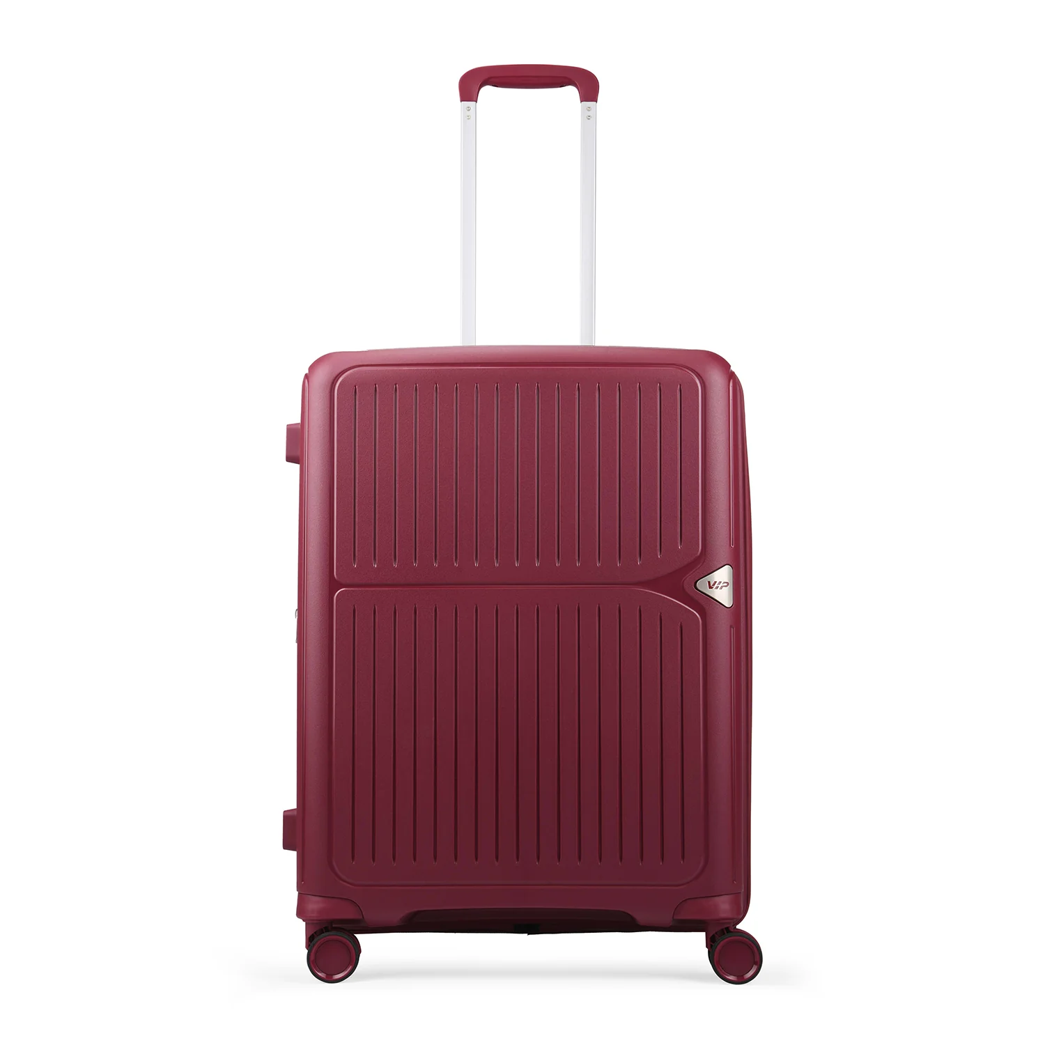 VIP Locus-Max 8 Wheel Hard Luggage TSA Lock Expandable Large-79cm 4.5kg (Maroon)