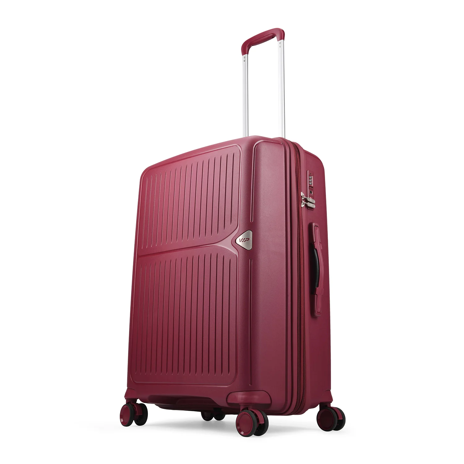 VIP Locus-Max 8 Wheel Hard Luggage TSA Lock Expandable Medium-67cm 3.7kg (MAROON) - Image 2