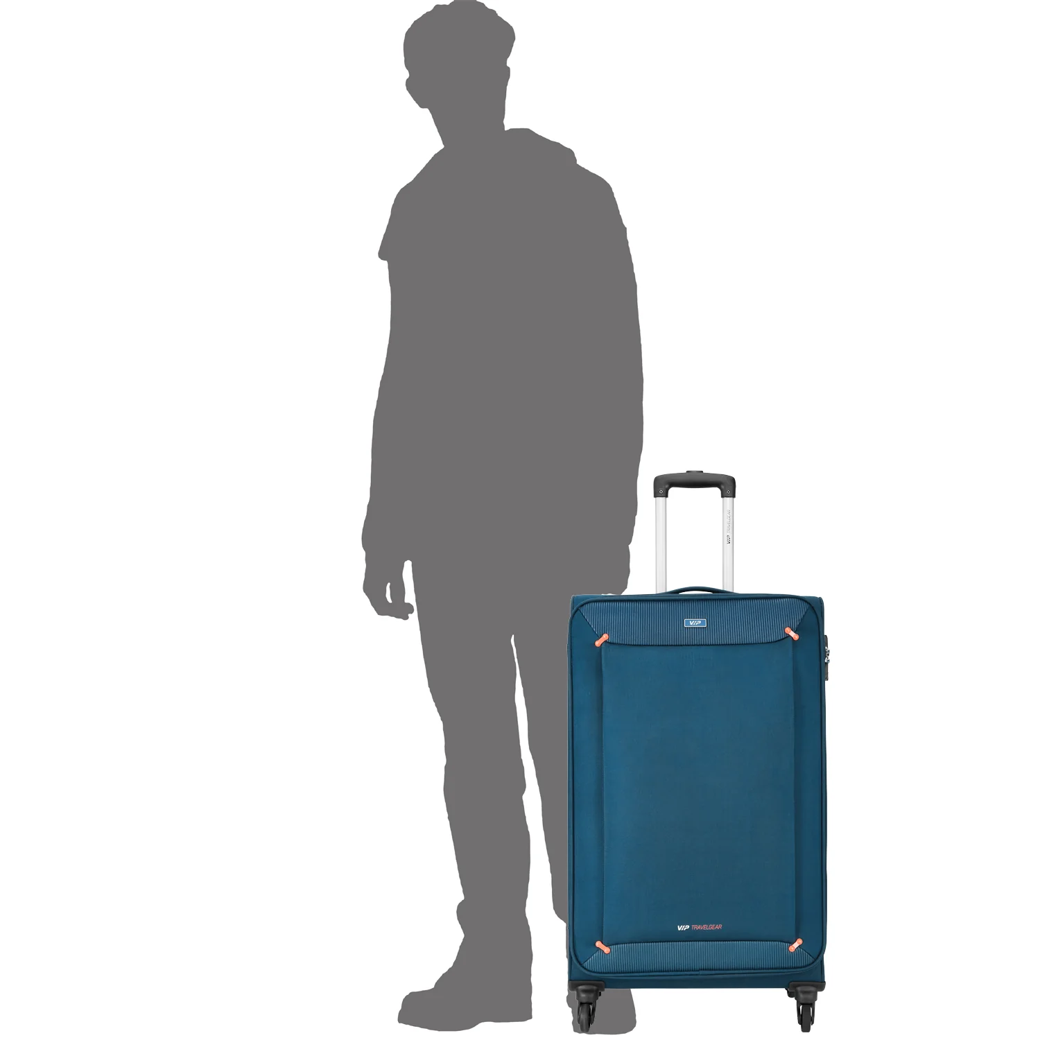 VIP STAPLE PLUS 4W Soft Trolley 69cm -Medium (BLUE) - Image 7