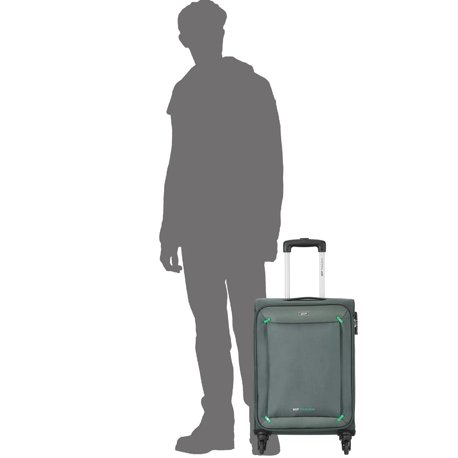 VIP STAPLE PLUS 4W Soft Trolley 69cm -Medium (Grey) - Image 6