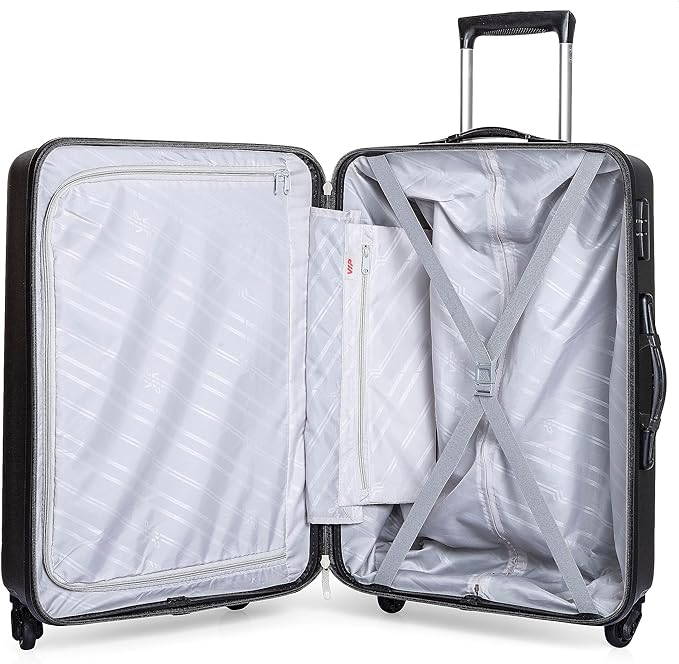 VIP Stargaze 4 Wheel Spinner Hard Luggage TSA Lock (Check-In Size) Large 75cm 4.3kg 98ltr (Black) - Image 4