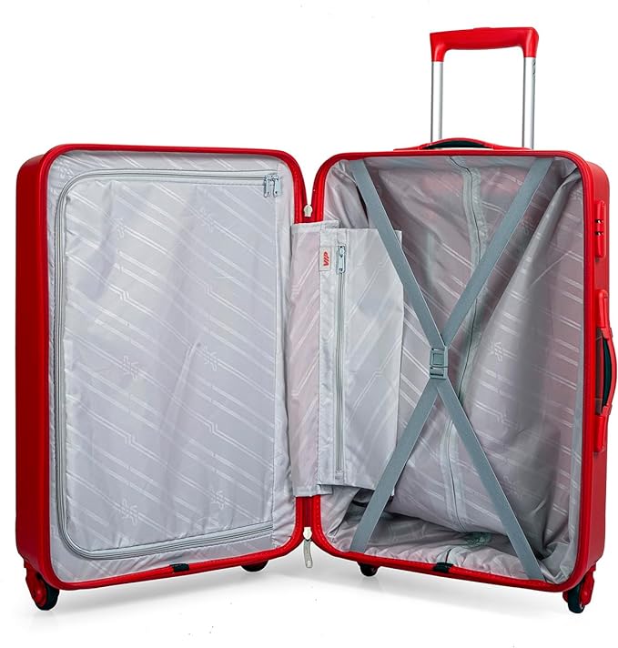 VIP Stargaze 4 Wheel Spinner Hard Luggage TSA Lock (Check-In Size) Medium 65cm 3.4kg 60ltr (Red) - Image 4